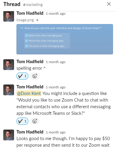 Slack thread