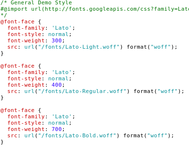 Specifying font dependencies in a CSS file