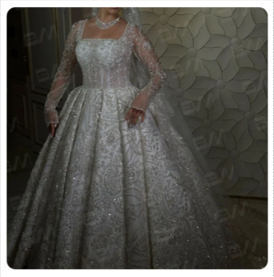 A line wedding dress