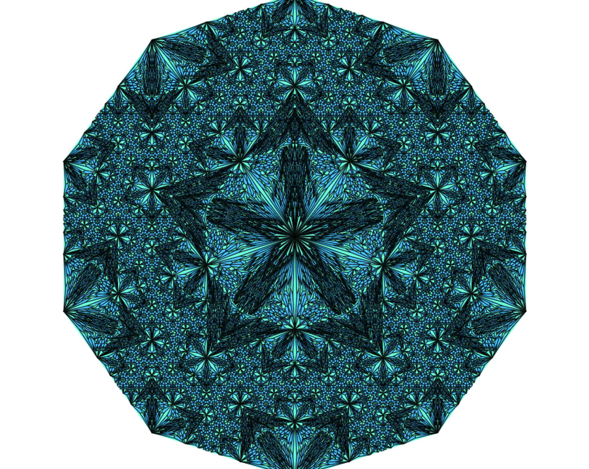 Penrose tiling v2 ( 9 iterations )