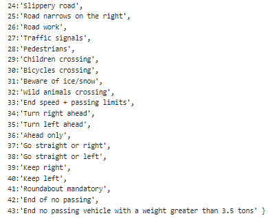 A snippet shows the dictionary to label all traffic sign class-2