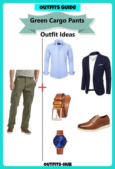 Green Cargo Pants Outfit Idea For Men