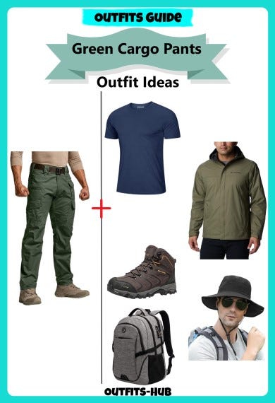 Green Cargo Pants Outfit Idea For Men