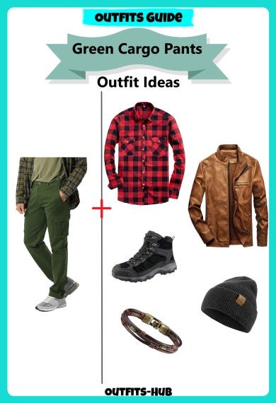 Green Cargo Pants Outfit Idea For Men