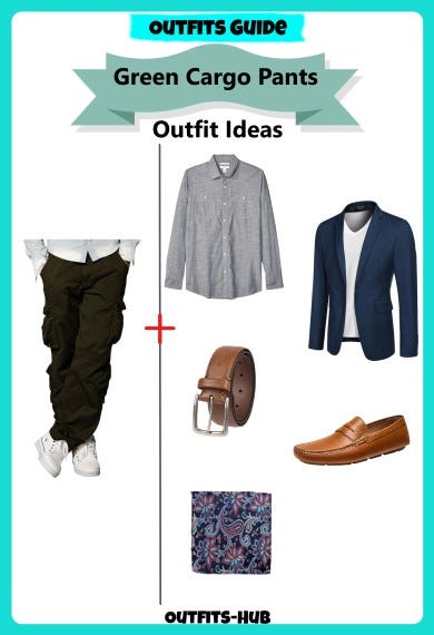 Green Cargo Pants Outfit Idea For Men