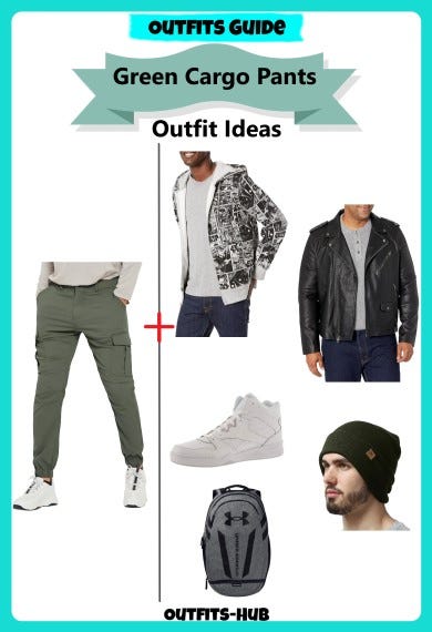 Green Cargo Pants Outfit Idea For Men