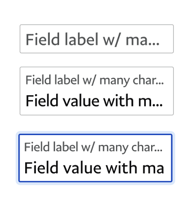 Screenshot of truncatedt labels in input fields
