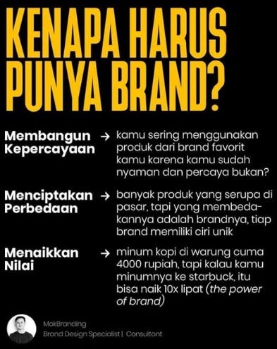 Beberapa alasan perusahan harus menyiapkan brand