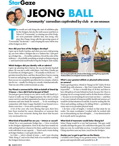 True Hollywood Stories: Behind the scenes with celebrities at Dodger Stadium  in 2014, by Jon Weisman