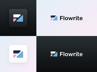 Flowrite logo in dark and light version.