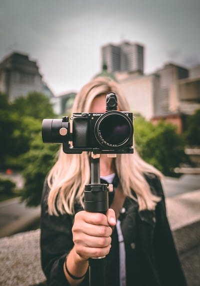 A person recording video