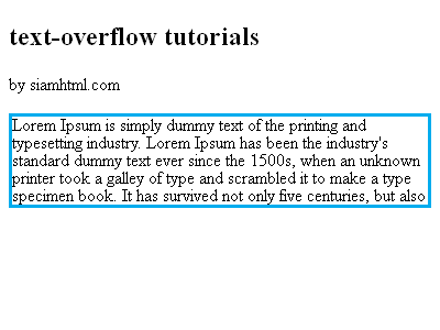 text-overflow not work with multi-lines