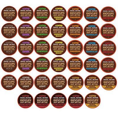 Custom-Variety-Pack-40-count-EKOCUPS-Organic-&-Fair-Trade-Gourmet-Coffee-Single-Serve-Cups-for-Keurig-K-Cup-Brewer