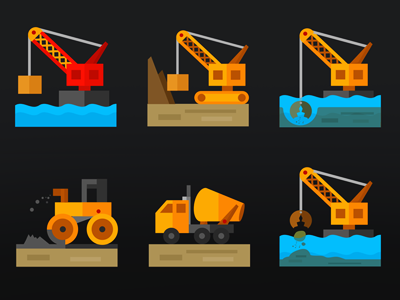 Construction icons by Igor Radivojevic