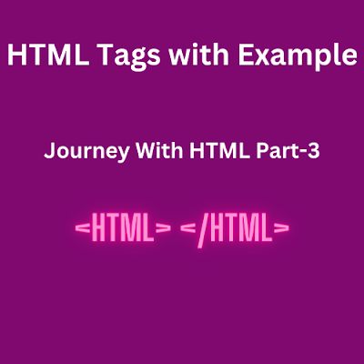 HTML tags with example