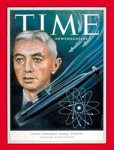Admiral Rickover on the cover of Time Magazine, Jan 1954