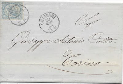 A typical piece of Italian letter mail — 1864