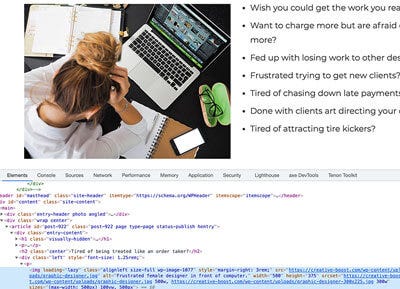 A screenshot showing the Alt-text of an image on a website.