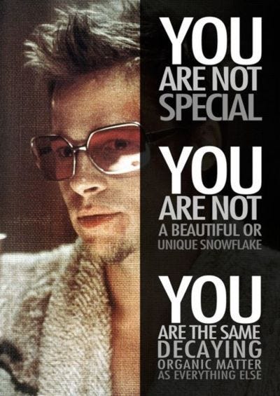 fight club you are not special quote