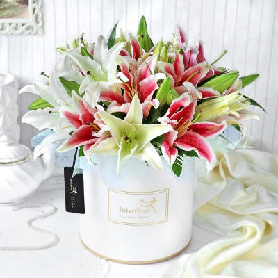 Lilies Bouquet Online by Interflora.in