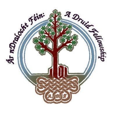 A tree logo that says “Ar nDraiocht Fein: A Druid Fellowship.