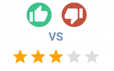 Thumbs up VS 5-star rating