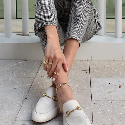 gold beaded anklet