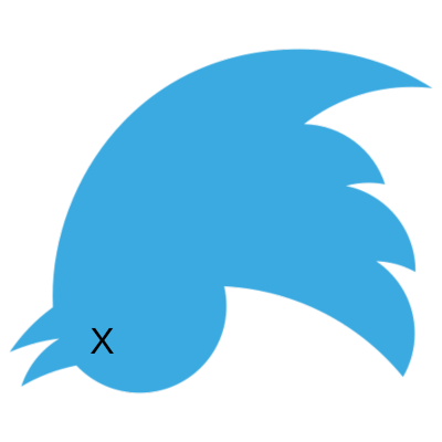 Dead Twitter bird logo