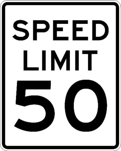 Speed limit: 50 sign