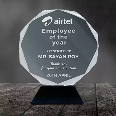 Octagonal Crystal Plaque