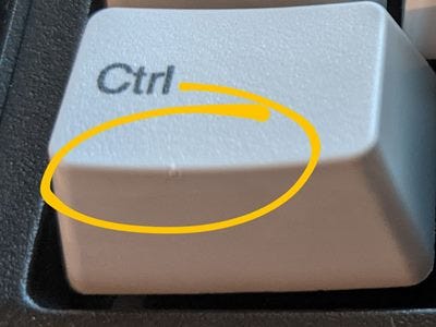 Moulding issue on left Ctrl key (stock key, not a swapped-in alternate)