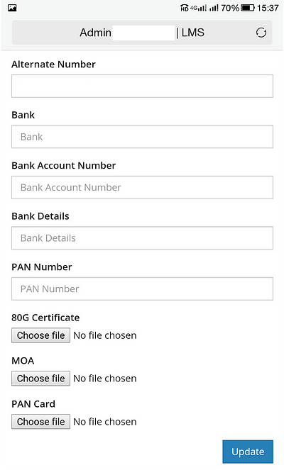 System of Records — Centre/Organisation-Registration