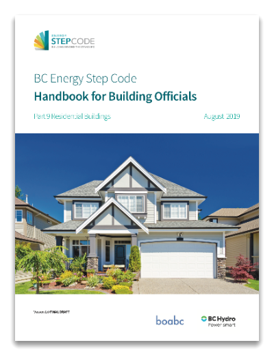 Cover of BC Energy Step Code Handbook for Building Officials