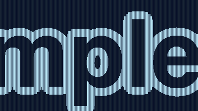 Close-up of text outline created by loop-generated text-shadow