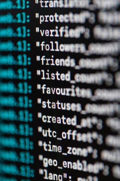 Zoomed-in shot of data from an application. Photo by ThisIsEngineering from Pexels