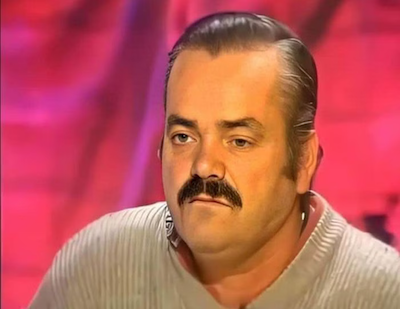 Risitas, a Spanish comedian, looking troubled