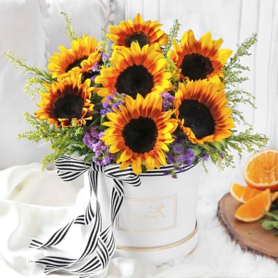 Sunflowers in a Box by Interflora India