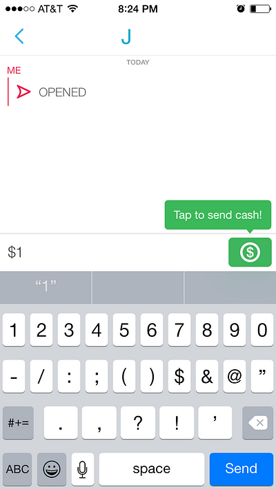 Sending cash is a hidden feature of Snapchat