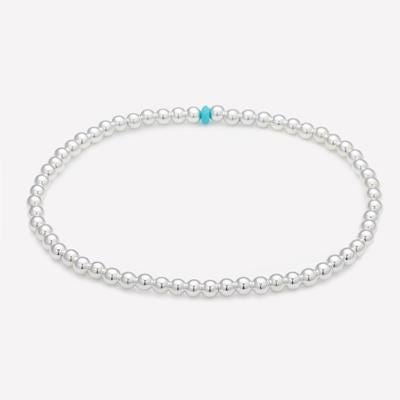 silver beaded anklet