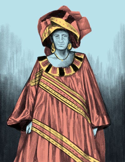 An illustration of a traditional African kaftan.