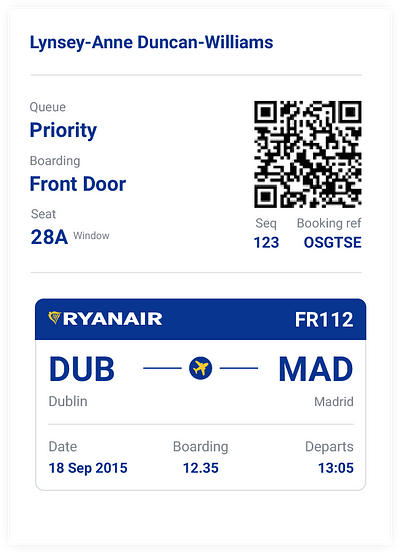 Priority Queue — Designing Ryanair’s Boarding Pass – Aonghus Davoren ...