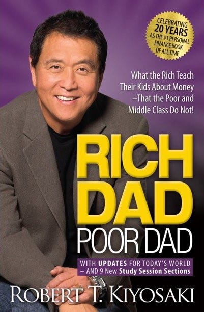 Rich Dad Poor Dad by Robert Kiyosaki , best books for investing in 2021