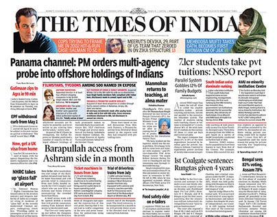 Times of India Newspaper Ad Booking Oinline