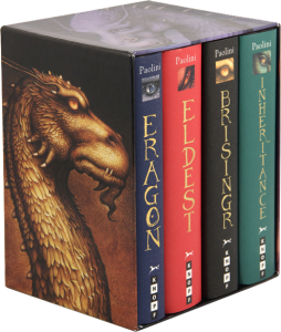 This image depicts the completed box-set of the Inheritance Cycle as described within my blog. It consists of four books; Eragon, Eldest, Brisingr, and Inheritance.