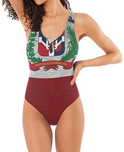 SLHFPX Womens Swimsuits Coat of Arms Dominican Republic One Piece Tankini Girls Monokini Swimwear
