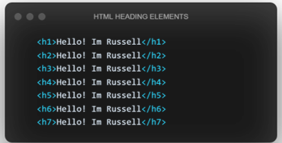 HTML Heading Elements