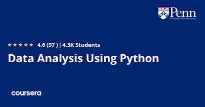 best coursera course to learn Data Analysis with Python