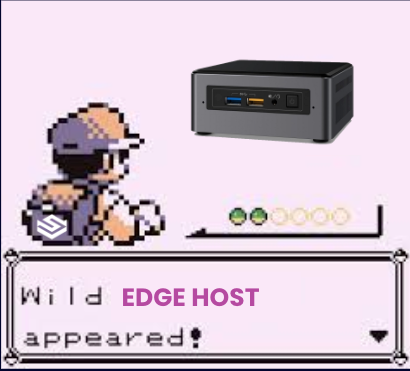 A nerdy reference pretending that the replacement edge host is a Pokemon