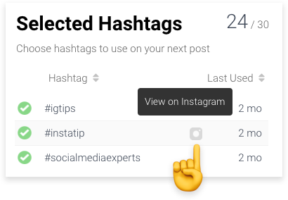 open a new tab for instagram hashtag research