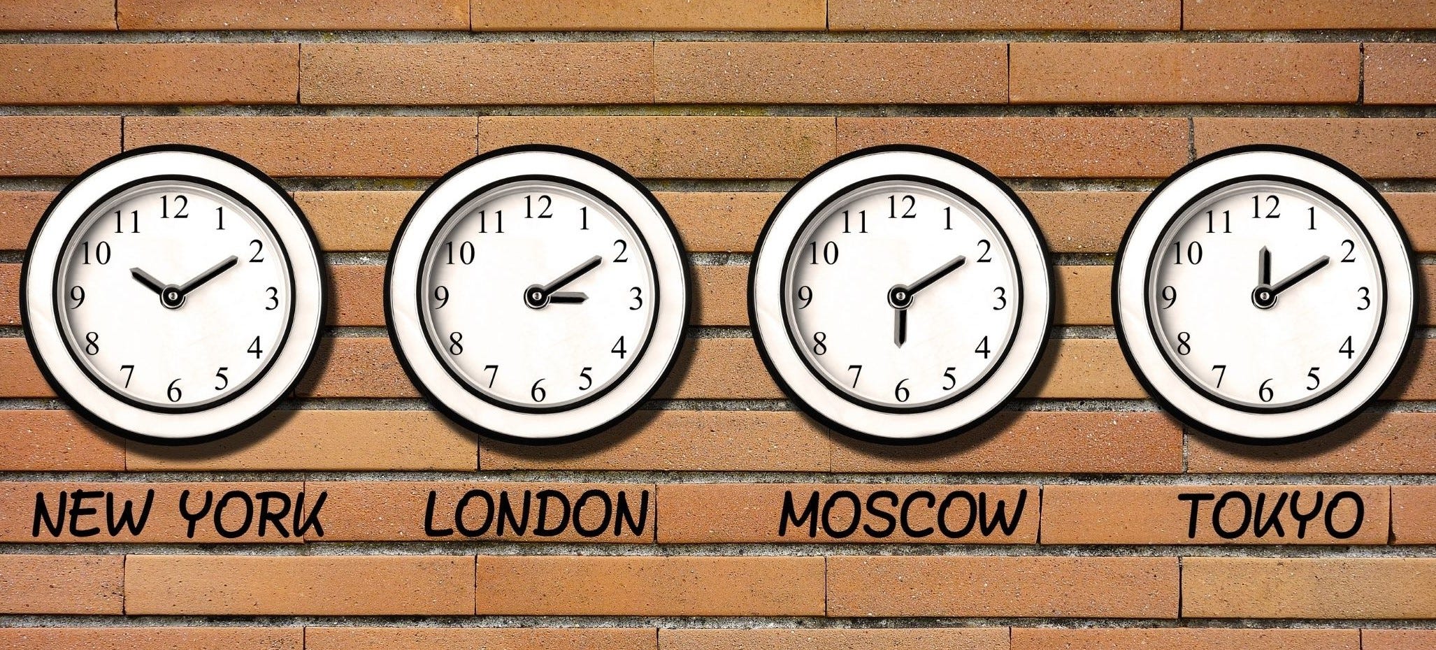 Different timezone clocks